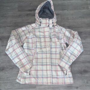 Columbia Ski Jacket, Size Medium, White Multi Color